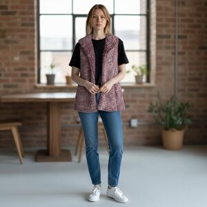 Fantastic Fawn Plush Purple Fuzzy Vest Size Medium